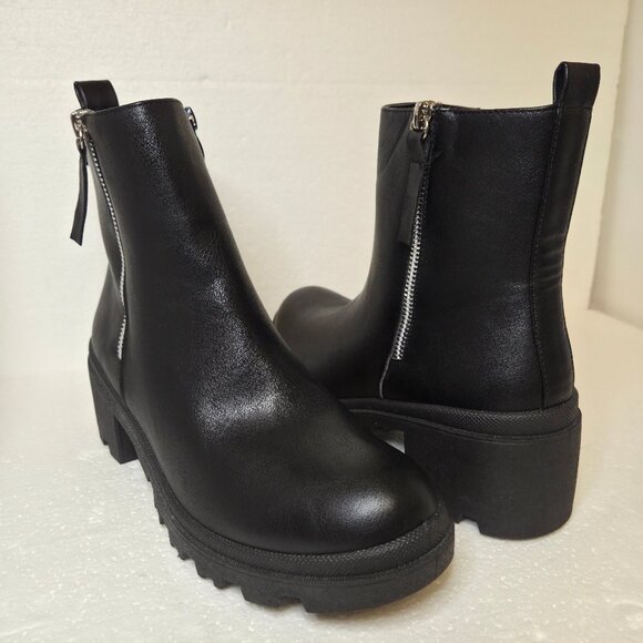 NWOT Report Women’s Black Larsa Lug Sole Ankle Boots - 7.5 - Picture 1 of 12